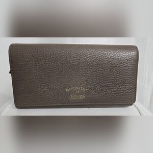 EUC Gucci Swing Taupe And Pink Leather Wallet